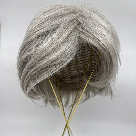 Gabor Essentials Heat-Friendly Whirl Wig Light Grey New In Box Made In Japan - Picture 2 of 9